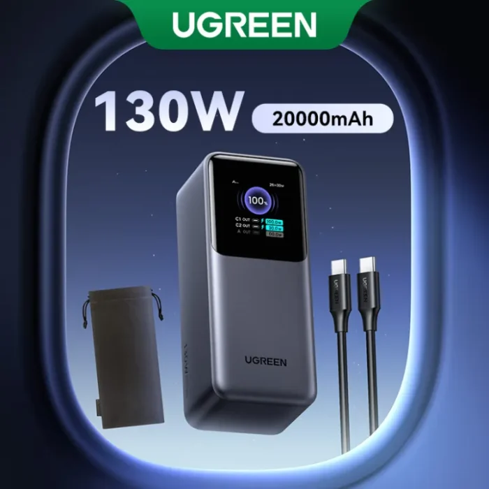 【limited Sales】20000mAh 130W Power Bank Fast Charge with Smart Digital Display