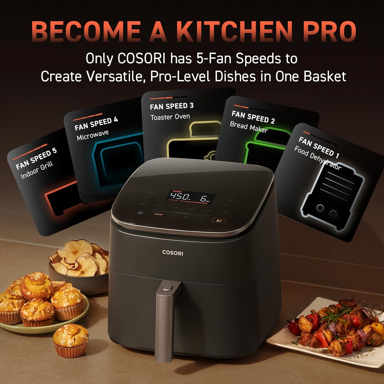 COSORI Air Fryer TurboBlaze, 6L Compact Design - Image 4