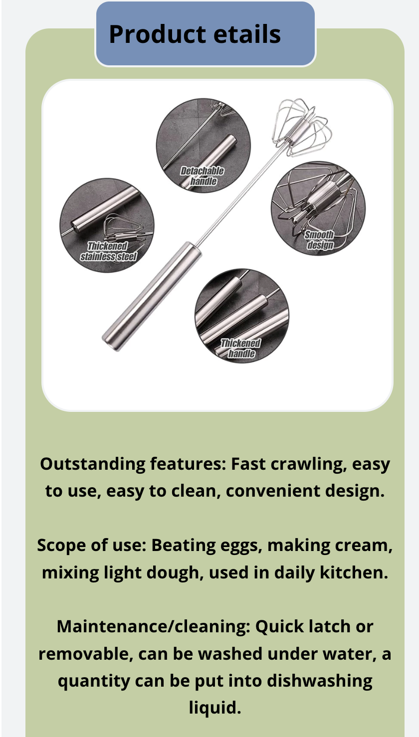 Manual❣️Stainless Steel Hand Egg Beater