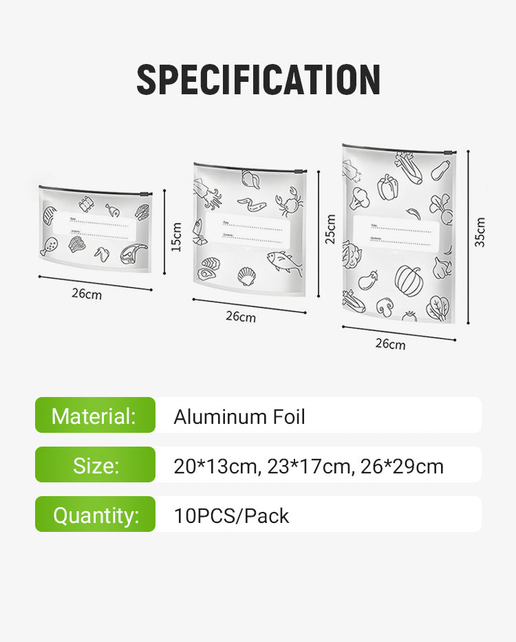 Exclusive for new users, limited stock, grab it now 【60PCS】Reusable Aluminum Foil Sealable Storage Bags