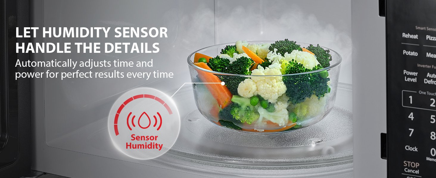 TOSHIBA ML-EM45PIT(BS) Countertop Microwave Oven with Inverter Technology. Kitchen Essentials. Smart Sensor. Auto Defrost. 1.6 Cu.ft. 13.6 Removable Turntable. 33lb.&1250W. Black Stainless Steel