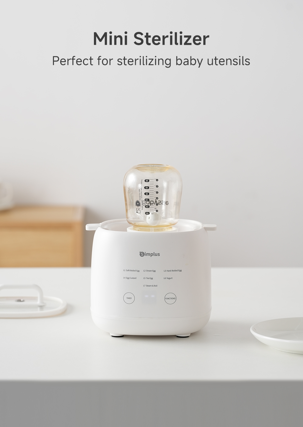 Simplus Multifunctional Egg Cooker |7 Modes | 24h Reservation | SUS304 Steaming Bowl | Steaming Egg Custard Yogu DZEG006